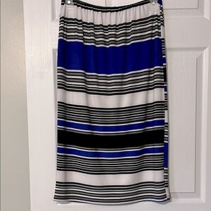 Zadie B’s Striped Blue and Black Skirt